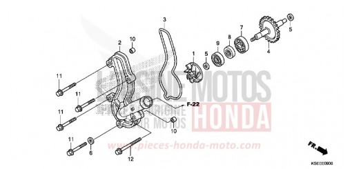 POMPE A EAU CRF150RBE de 2014